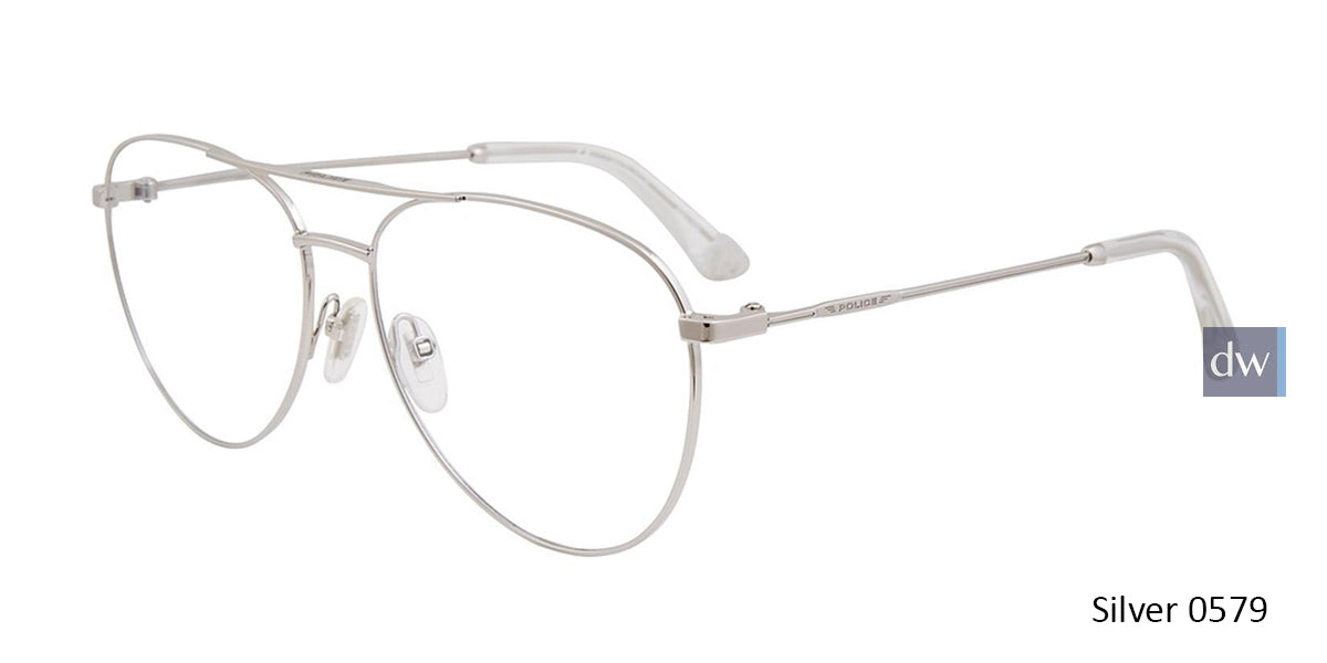 Silver 0579 Police VPL793 Eyeglasses.