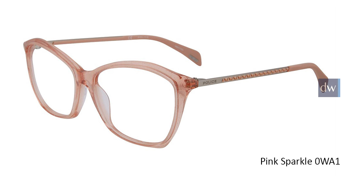 Pink Sparkle 0TA9 Police VPL840 Eyeglasses.